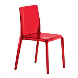 Lot de deux chaises Blitz 640 chaise, Pedrali rouge