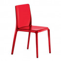 Blitz 640 chaise, Pedrali rouge transparent