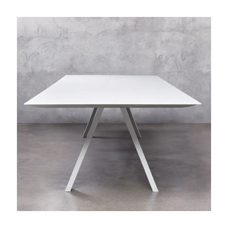 Arki, grande table design, Pedrali blanc 200x100 cm