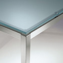 Kuadro table rectangulaire, Pedrali, plateau en verre dépoli 120x69cm