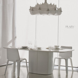Aero, table design, Pedrali blanc L220 cm,