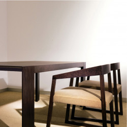 Surface, table en bois à rallonges, Pedrali chêne teinté wengé 188x90cm