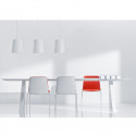 Arki bureau design avec passage de câbles, Pedrali blanc 300x120 cm
