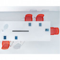 Arki bureau design avec passage de câbles, Pedrali blanc 300x120 cm