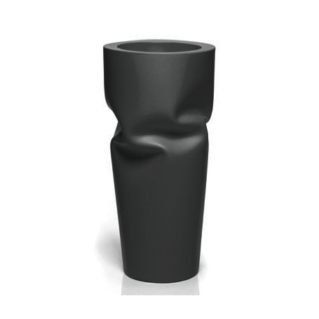 Pot design froissé Saving, Plust noir