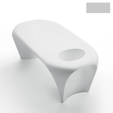 Table basse design Lily avec bac à glace, MyYour gris acier