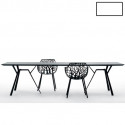 Table rectangulaire Radice Quadra, Fast blanc Longueur 200 cm