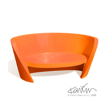 Canapé design Rap, Slide design orange