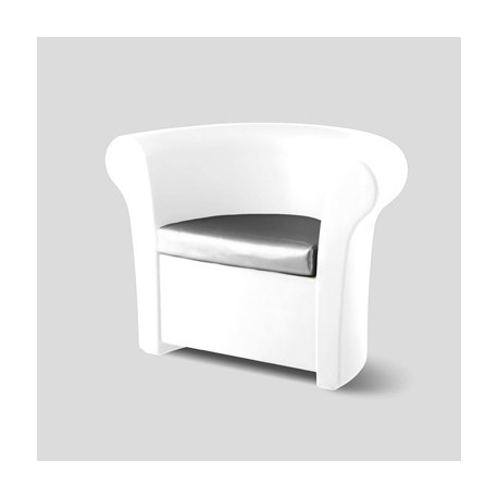 Fauteuil Kalla, Slide Design blanc brillant laqué