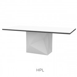 Table Faz, plateau en HPL blanc, Vondom , longueur 200 cm