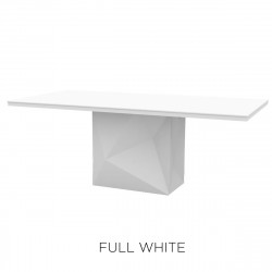 Table Faz, plateau Full White, Vondom Longueur 200 cm