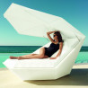 Daybed chaise longue design avec Parasol Faz, Vondom blanc