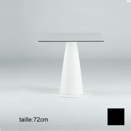 Table carrée Hoplà, Slide noir 69x69xH72 cm