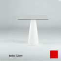 Table carrée Hoplà, Slide rouge 69x69xH72 cm