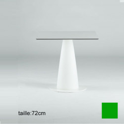 Table carrée Hoplà, Slide vert 79x79xH72 cm