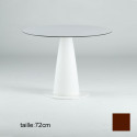 Table ronde Hoplà, Slide design chocolat D69xH72 cm