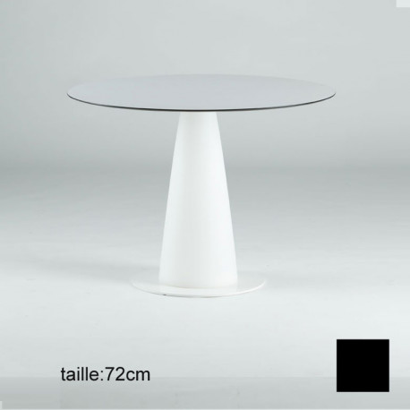 Table ronde Hoplà, Slide design noir D79xH72 cm