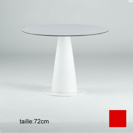 Table ronde Hoplà, Slide design rouge D79xH72 cm