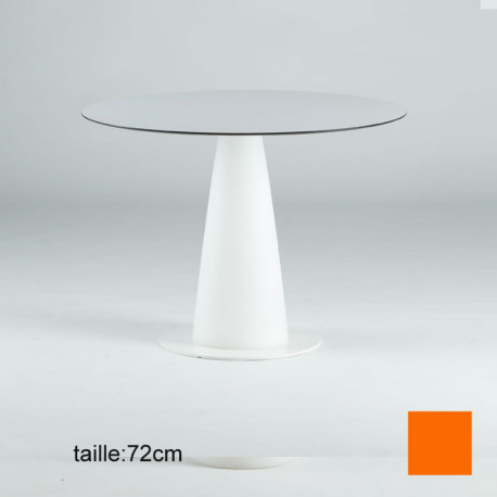 Table ronde Hoplà, Slide design orange D79xH72 cm