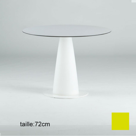 Table ronde Hoplà, Slide design jaune D79xH72 cm