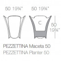 Pot design Pezzettina, Vondom anthracite 50x50xH50 cm