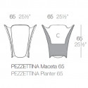 Pot design Pezzettina, Vondom anthracite 65x65xH65 cm