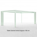 Table Grande Arche avec 2 rallonges, Fast blanc Longueur 160/260 cm