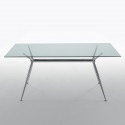 Table Brioso, Midj verre transparent 180x90 cm