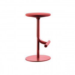 Tabouret haut design Tibu, assise tissu, Magis rouge bordeaux, hauteur d\'assise réglable de 60 à 77 cm