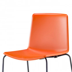 Lot de 4 chaises Tweet 897, Pedrali orange Pieds vernis