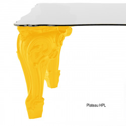 Table Sir of Love, Design of Love by Slide jaune safran Longueur 260 cm