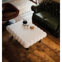 Table basse biscuit Tea Time, Slide Design blanc Laqué