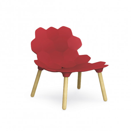 Chaise lounge design Tarta, Slide Design rouge laqué mat