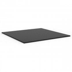 Set de 2 plateaux de table carré Vondom noir,bordure noir 69x69 cm