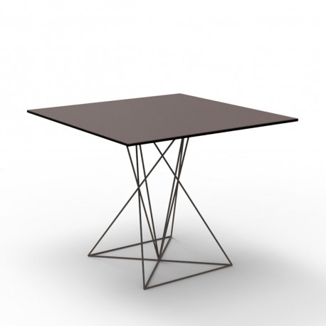 Table Faz inox, Vondom bronze 80x80xH72 cm