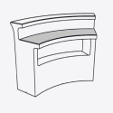 Tablette Desk inox, pour Break bar, Slide Design