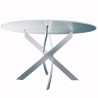 Table Elica ronde Extrawhite brillant Diamètre 110 cm