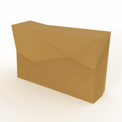Banque d\'accueil Origami, élément droit, Proselec beige Laqué