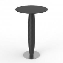 Table haute Vases, Vondom noir Diamètre 60 cm