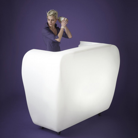 Roller Bar-Desk lumineux, Slide Design blanc