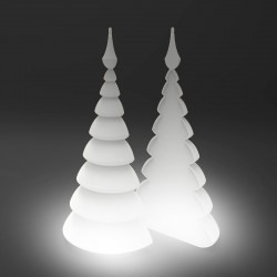 Lot de 2 Sapins Lumineux Blanc Christmust, MyYour blanc Lumineux indoor