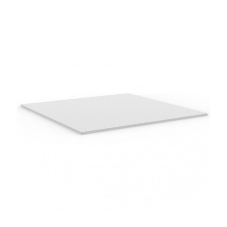 Plateau de table Delta, Vondom blanc,bordure blanche Carré, 50x50 cm