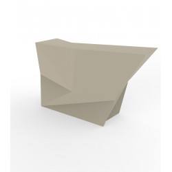 Banque d\'accueil Origami, élément lateral, Proselec écru Mat