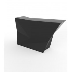 Banque d\'accueil Origami, élément lateral, Proselec noir Laqué