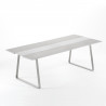 Table Extrados 240 Céramique gris et Aluminium 242x110 cm