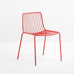 Lot de 2 chaises design filaires Nolita 3650, Pedrali, rouge