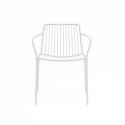 Lot de 2 chaises filaires avec accoudoirs, Nolita 3655, Pedrali, blanc