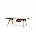 Table de réunion ping pong You & Me 220, RS Barcelona, plateau chêne, structure noire