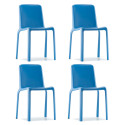 Lot de 4 chaises Snow 300, Pedrali bleu