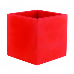 Pot Carré 60x60x60 cm, rouge, simple paroi, Vondom
